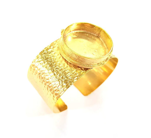 Gold Bangle Blanks Bracelet Blanks Hammered Cuff Blanks Adjustable Bracelet Blank Gold Plated Brass (30mm Blanks ) G7773