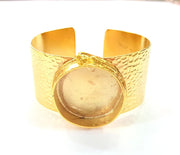 Gold Bangle Blanks Bracelet Blanks Hammered Cuff Blanks Adjustable Bracelet Blank Gold Plated Brass (30mm Blanks ) G7773