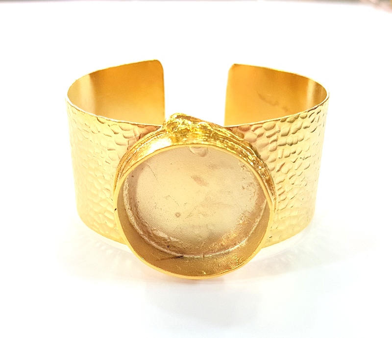 Gold Bangle Blanks Bracelet Blanks Hammered Cuff Blanks Adjustable Bracelet Blank Gold Plated Brass (30mm Blanks ) G7773