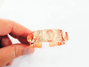 Rose Gold Bracelet Blanks Bangle Blanks Hammered Cuff Blanks Adjustable Bracelet Blank Rose Gold Plated Brass (14mm,14mm,14mm Blanks ) G7778