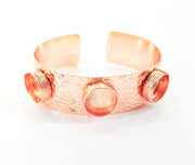 Rose Gold Bracelet Blanks Bangle Blanks Hammered Cuff Blanks Adjustable Bracelet Blank Rose Gold Plated Brass (14mm,14mm,14mm Blanks ) G7778