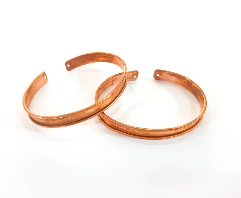 Raw Copper Bracelet Blanks Bangle Blanks Cuff Blanks Adjustable Bracelet Blank ( 10mm ) G7782