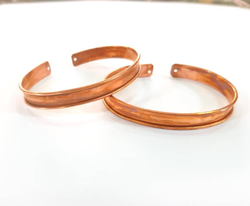 Raw Copper Bracelet Blanks Bangle Blanks Cuff Blanks Adjustable Bracelet Blank ( 10mm ) G7782