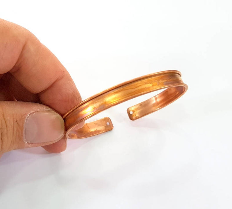 Raw Copper Bracelet Blanks Bangle Blanks Cuff Blanks Adjustable Bracelet Blank ( 10mm ) G7782