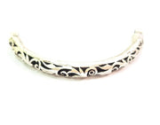 Silver Bangle Component Bracelet Components Pendant Antique Silver Plated Brass G13357