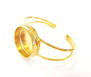 Gold Bangle Blanks Bracelet Blanks Cuff Blanks Adjustable Bracelet Blank Gold Plated Brass (30mm Blanks ) G7790