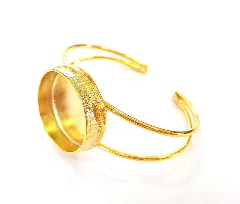 Gold Bangle Blanks Bracelet Blanks Cuff Blanks Adjustable Bracelet Blank Gold Plated Brass (30mm Blanks ) G7790
