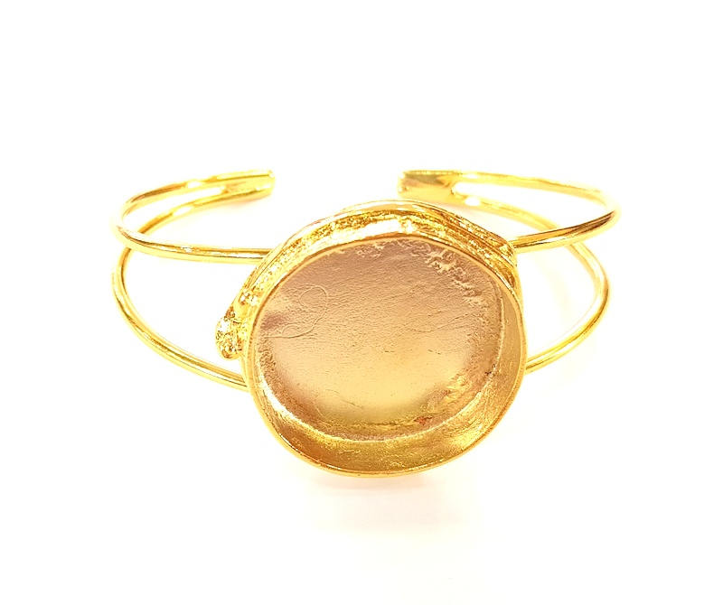 Gold Bangle Blanks Bracelet Blanks Cuff Blanks Adjustable Bracelet Blank Gold Plated Brass (30mm Blanks ) G7790