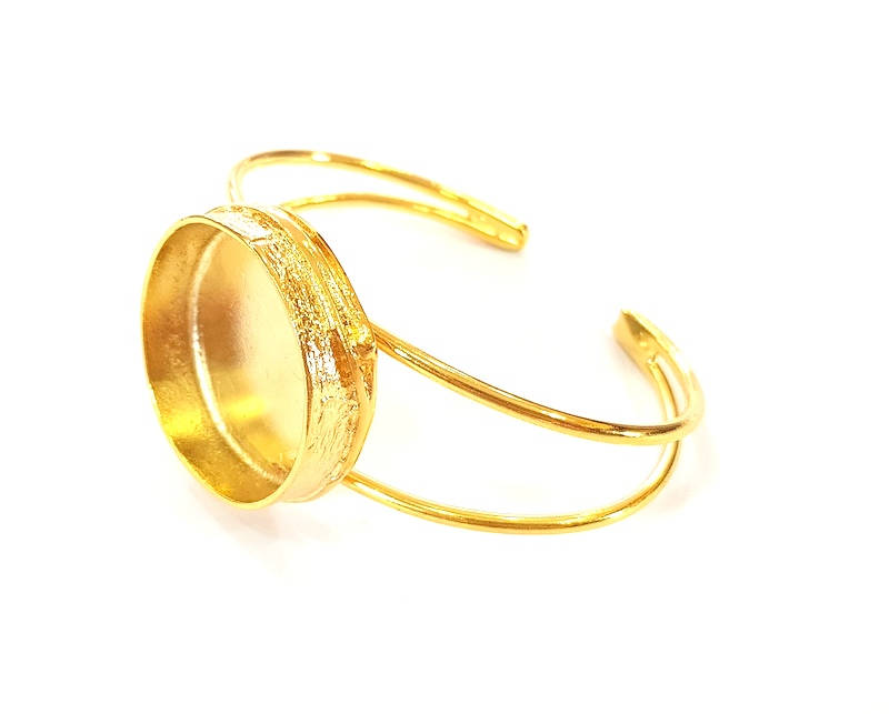Gold Bangle Blanks Bracelet Blanks Cuff Blanks Adjustable Bracelet Blank Gold Plated Brass (30mm Blanks ) G7790