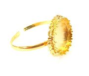 Gold Bangle Blanks Bracelet Blanks Cuff Blanks Adjustable Bracelet Blank Gold Plated Brass (30mm Blanks ) G7791