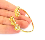 Gold Bangle Blanks Bracelet Blanks Cuff Blanks Adjustable Bracelet Blank Gold Plated Brass (12mm Blanks ) G7792