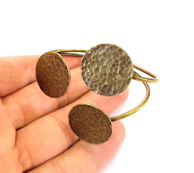 Bracelet Blanks Bangle Blanks Cuff Blanks Adjustable Bracelet Blank Antique Bronze Plated Brass ( 20mm Blanks ) G7793