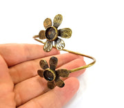 Bracelet Blanks Bangle Blanks Cuff Blanks Adjustable Bracelet Blank Antique Bronze Plated Brass ( 10mm Blanks ) G7794