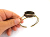 Bracelet Blanks Bangle Blanks Cuff Blanks Adjustable Bracelet Blank Antique Bronze Plated Brass ( 25mm Blanks ) G7795