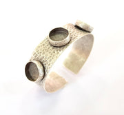 Bracelet Blanks Bangle Blanks Cuff Blanks Adjustable Hammered Bracelet Blank Antique Silver Plated Brass ( 14mm Blanks ) G15413