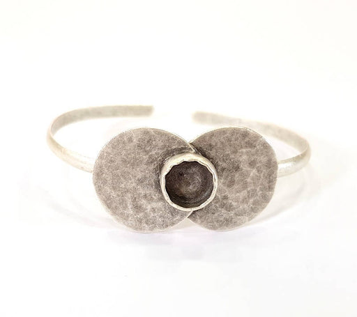 Bracelet Blanks Bangle Blanks Cuff Blanks Adjustable Bracelet Blank Antique Silver Plated Brass ( 10mm Blanks ) G7803