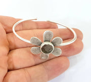 Bracelet Blanks Bangle Blanks Cuff Blanks Adjustable Bracelet Blank Antique Silver Plated Brass ( 10mm Blanks ) G7816