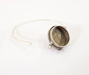 Bracelet Blanks Bangle Blanks Cuff Blanks Adjustable Bracelet Blank Antique Silver Plated Brass ( 24mm Blanks ) G7813