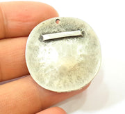 Silver Pendant Antique Silver Plated Pendants (36mm)  G7854