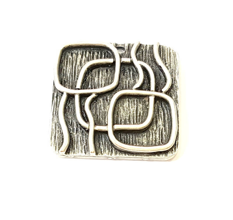 Silver Pendant Antique Silver Plated Pendants (30mm)  G7855