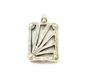 2 Silver Pendant Antique Silver Plated Pendants (36x20mm)  G7858
