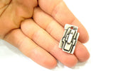 2 Silver Pendant Antique Silver Plated Pendants (29x17mm)  G7861