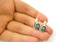 2 Silver Charms Antique Silver Plated Charms (21x11mm)  G7862