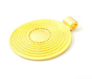 Gold Pendant Blank Pendants Gold Plated Pendant (51mm)  G7864