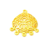 2 Gold Pendant Gold Plated Pendant (36x25mm)  G7868