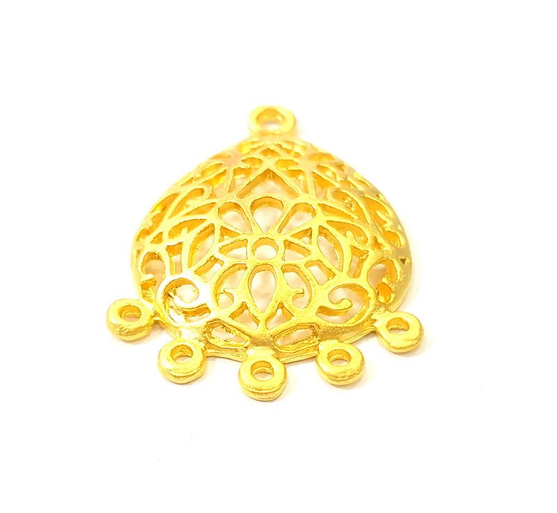 2 Gold Pendant Gold Plated Pendant (36x25mm)  G7868