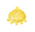 2 Gold Pendant Gold Plated Pendant (36x25mm)  G7868