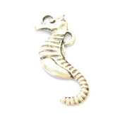 2 Silver Seahorse Pendant Antique Silver Plated Pendants (59x21mm)  G7873
