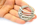 Silver Pendant Antique Silver Plated Pendants (52mm)  G7877
