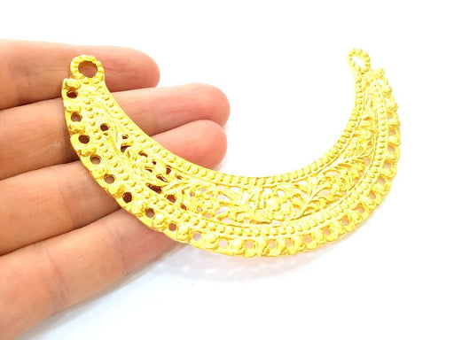 Gold Pendant Gold Plated Necklace Connector (108x25mm)  G6624