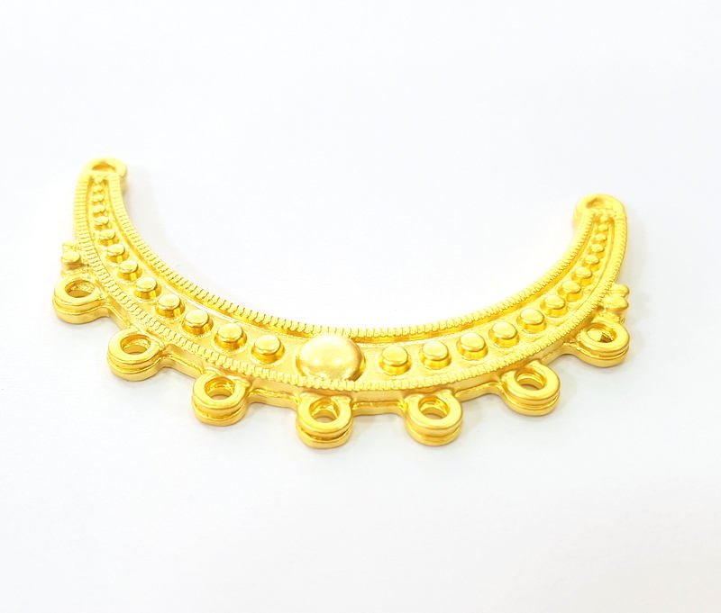 Gold Pendant Gold Plated Necklace Connector (55x12mm)  G7884
