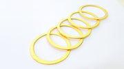 2 Large Circle  Findings Gold Hammered Circle Gold Plated Circle (58mm)  G7889