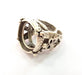 Silver Ring Blank Base Bezel Settings Cabochon Base Mountings Adjustable (20mm Blank) , Antique Silver Plated Brass G7897