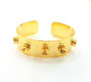 Gold Bangle Blanks Bracelet Blanks Hammered Cuff Blanks Adjustable Bracelet Blank Gold Plated Brass (8mm Blanks ) G11149
