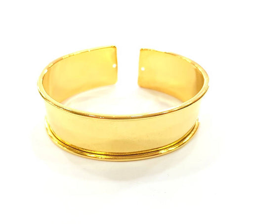 Gold Bangle Blanks Bracelet Blanks Cuff Blanks Adjustable Bracelet Blank Gold Plated Brass (20mm ) G8301
