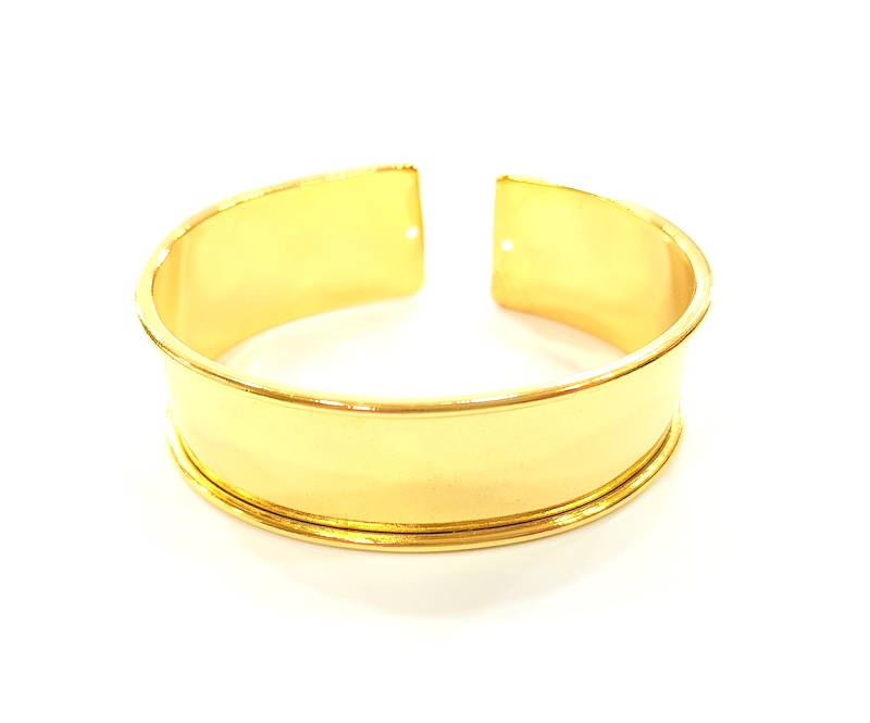 Gold Bangle Blanks Bracelet Blanks Cuff Blanks Adjustable Bracelet Blank Gold Plated Brass (20mm ) G8301
