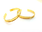 Gold Bangle Blanks Bracelet Blanks Cuff Blanks Adjustable Bracelet Blank Gold Plated Brass (10mm ) G7911