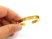 Gold Bangle Blanks Bracelet Blanks Cuff Blanks Adjustable Bracelet Blank Gold Plated Brass (10mm ) G7911