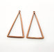 4 Antique Copper Triangle Pendant Antique Copper Plated Pendant (63x27mm) G10798
