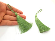 2 Pickle Green Tassel (78 mm - 3 inches) G8307