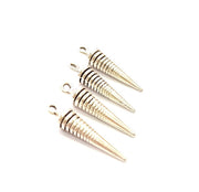 4 Spike Charm Silver Charms Antique Silver Plated Charms (28x6mm) G8315