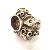 Silver Ring Blank Base Bezel Settings Cabochon Base Mountings Adjustable (15x12mm and 3mm Blank) , Antique Silver Plated Brass G8318