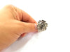 Silver Ring Blank Base Bezel Settings Cabochon Base Mountings Adjustable (15x12mm and 3mm Blank) , Antique Silver Plated Brass G8318