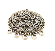 Silver Pendant Antique Silver Plated Pendants (42mm)  G7920