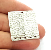 Silver Plated Connector Antique Silver Plated Brass Charms (30mm)  G8346