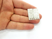 Silver Plated Connector Antique Silver Plated Brass Charms (30mm)  G8346